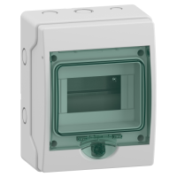 13442 - Mini enclosure for modular device, Mureva Enclosure, 1x6 modules, earth and neutral terminal blocks, Schneider Electric