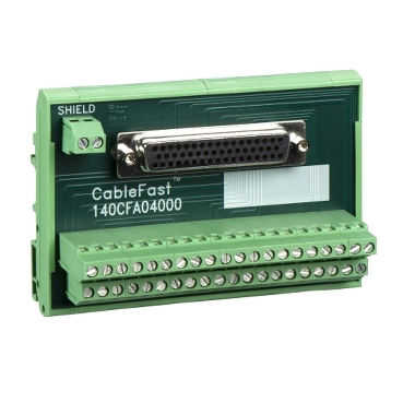 140CFA04000 - cutie de borne CableFast cu siguranta - 32 contacte -1 conector mama SUB-D50, Schneider Electric