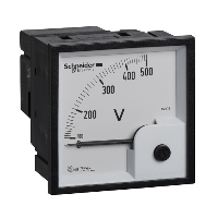 Voltmetru analogic VLT 0/500 V c.a., montaj incastrat, 16005, Schneider Electric