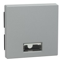 433860 - Rocker, Merten System M, with rectangular indicator window for symbols, aluminium, Schneider Electric