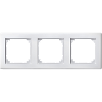 484319 - Cover frame, Merten M-Smart, 3 gangs, polar white, Schneider Electric