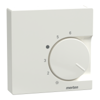 534719 - Cover plate, Merten System M, for room thermostat, polar white, Schneider Electric