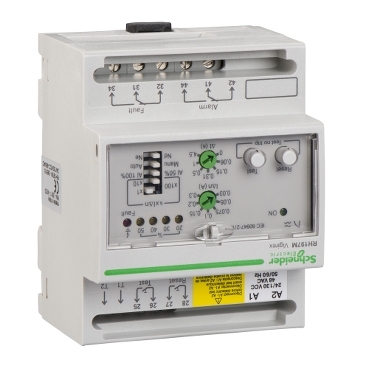 56515 - Earth-leakage relay RH197M - 0.03..30 A - 0..4.5 s - 130 V, Schneider Electric