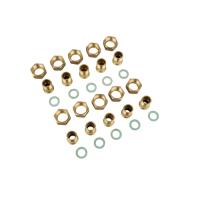 9112078010 - Zone Connection Set, DN15 Valve, G1/2 to R3/8 Ext Thread, Pack Quantity 10., Schneider Electric
