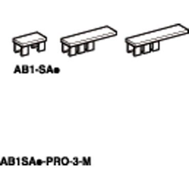 AB1SA1 - marker prins prin clipsare, neimprimat - 4,5 x 8,3 mm - pentru clema de sir, Schneider Electric (multiplu comanda: 500 buc)