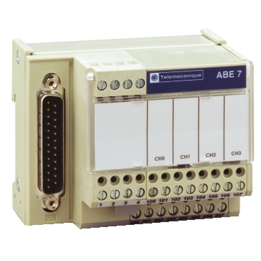 ABE7CPA410 - sub-baza de conectare ABE7 - pentru distributie 4 canale analogice, protejata, Schneider Electric