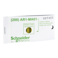 AR1MB01H - marcaj pentru stegulet, litera H - set de 200, Schneider Electric