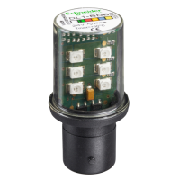 Bec LED protejat cu baza BA15d, continuu, verde, 24 V, DL1BDB3, Schneider Electric