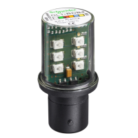 Bec LED protejat cu baza BA15d, continuu, rosu, 24 V, DL1BDB4, Schneider Electric