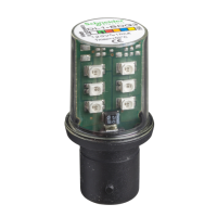 DL1BDG3 - bec LED protejat cu baza BA15d - continuu - verde - 120 V, Schneider Electric