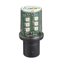 DL1BDG4 - bec LED protejat cu baza BA15d - continuu - rosu - 120 V, Schneider Electric