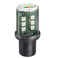 Bec LED protejat cu baza BA15d, continuu, rosu, 230 V, DL1BDM4, Schneider Electric