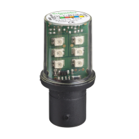 DL1BDM5 - bec LED protejat cu baza BA15d - continuu - portocaliu - 230 V, Schneider Electric