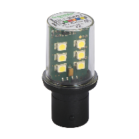 DL1BKB1 - bec LED protejat cu baza BA15d - intermitent - alb - 24 V, Schneider Electric
