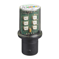DL1BKB4 - bec LED protejat cu baza BA15d - intermitent - rosu - 24 V, Schneider Electric