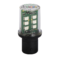 DL1BKG4 - bec LED protejat cu baza BA15d - intermitent - rosu - 120 V, Schneider Electric