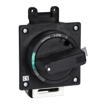 EZEROTDS - Rotary handle - for EZC250,EZCV250 - black handle black front plate - direct mtg, Schneider Electric