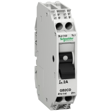 GB2CD05 - TeSys GB2 - thermal-magnetic circuit breaker - 1P + N - 0.5 A - Id = 6.6 A , Schneider Electric