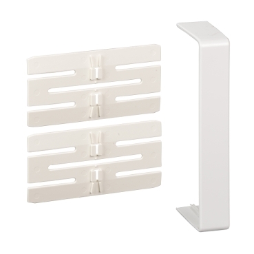 ISM10306P - OptiLine 45 - joint cover piece - 140 x 55 mm - PC/ABS - polar white, Schneider Electric