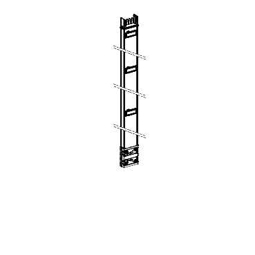 KSA250EV4203 - Canalis -lungime distributie coloana verticala - 250 A - 2 m -3 trape derivatie, Schneider Electric
