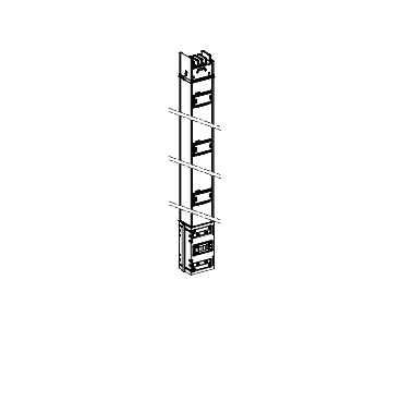 KSA500EV4203 - Canalis -lungime distributie coloana verticala - 500 A - 2 m -3 trape derivatie, Schneider Electric