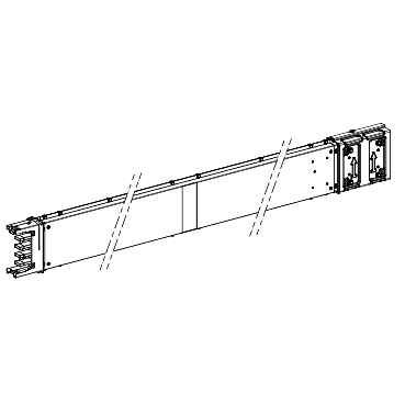 KSC400ET4AF - Canalis - straight length - 400A - fire barrier - 3L+N+PE - 900-2200mm - white, Schneider Electric