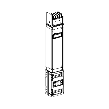 KSC630ED4081 - Canalis - riser foot distrib. length - 630A - 1 outlet - 3L+N+PE - 0.8m - white, Schneider Electric
