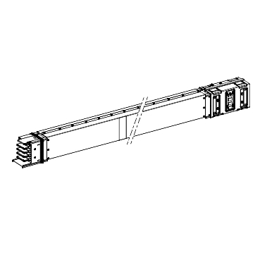 KSC630ET4AF - Canalis - straight length - 630A - fire barrier - 3L+N+PE - 900-2340mm - white, Schneider Electric