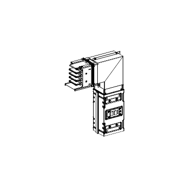 KSC800DLF40 - Canalis - elbow for trunking - 800 A - copper - downward mounting, Schneider Electric