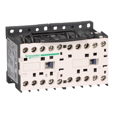 LP2K1210BD - TeSys K reversing contactor - 3P - AC-3 <= 440 V 12 A - 1 NO - 24 V DC coil, Schneider Electric