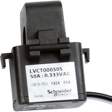 LVCT00050S - LVCT 50 A - 0.333 V output - split core CT - diam.=10 mm x H=11 mm, Schneider Electric