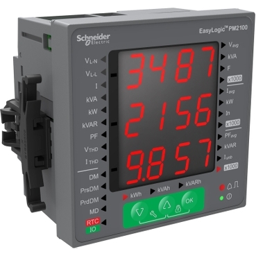 METSEPM2120 - EasyLogic PM2120 - Power & Energy meter - up to 15th H - 7S - RS485 - class 1, Schneider Electric