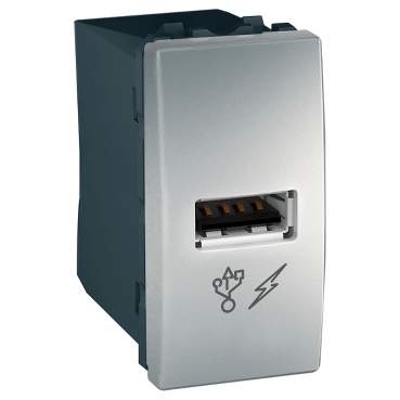 MGU3.428.30 - Unica - USB charger - aluminium, Schneider Electric