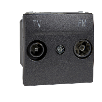 MGU3.453.12 - Unica Top - priza TV/FM - priza intermediara (de trecere) - 2 m - grafit, Schneider Electric