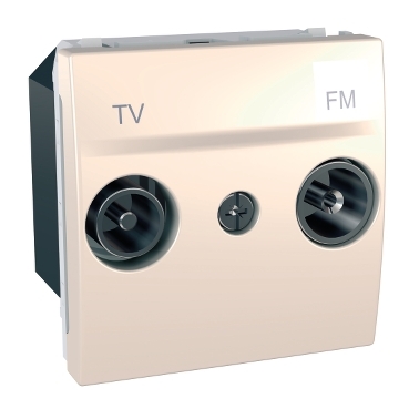 MGU3.453.25 - Unica - priza TV/FM - priza intermediara (de trecere) - 2 m - ivoriu, Schneider Electric