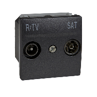 MGU3.455.12 - Unica Top - priza R-TV/SAT - sfarsitul liniei (priza de borna) - 2 m - grafit, Schneider Electric