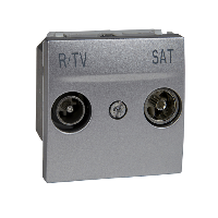 MGU3.455.30 - Unica Top - priza R-TV/SAT - sfarsitul liniei (priza de borna) - 2 m - aluminiu, Schneider Electric