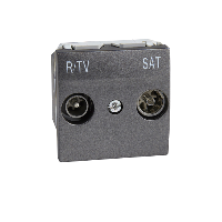 MGU3.456.12 - Unica Top - priza R-TV/SAT - priza intermediara (trecere) - 2 m - grafit, Schneider Electric