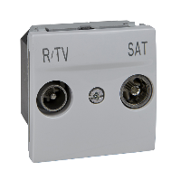 MGU3.456.18 - Unica - priza R-TV/SAT - priza intermediara (trecere) - 2 m - alb, Schneider Electric