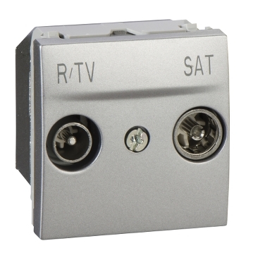 MGU3.456.30 - Unica Top - priza R-TV/SAT - priza intermediara (trecere) - 2 m - aluminiu, Schneider Electric