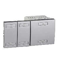 MGU3.573.30 - Unica Wireless - combined dimmer without neutral - 230 VAC - 2 m - aluminium, Schneider Electric