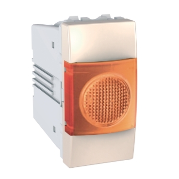 MGU3.775.25A - Unica - lampa indicator plata - 220 Vca - 1 m - orange - fildes, Schneider Electric