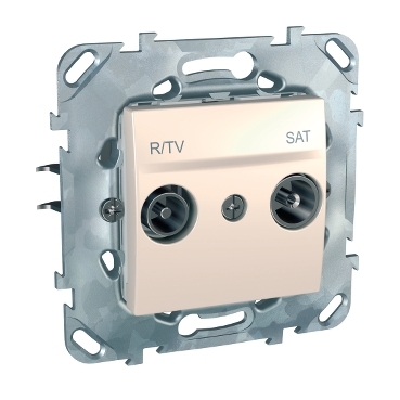 MGU50.454.25Z - Unica – priza R-TV/SAT - priza individuala - 2 m - ivoriu, Schneider Electric