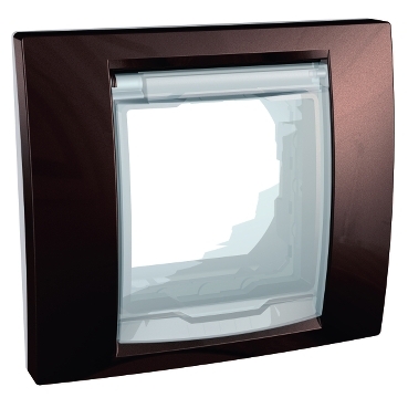 MGU61.002.851D - Unica Plus - cover frame with fixing frame - 1 gang - terracota - white, Schneider Electric