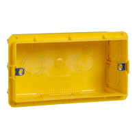 MGU8.604 - Unica Allegro - flush mounting box - 4 m - 10 holes - yellow, Schneider Electric