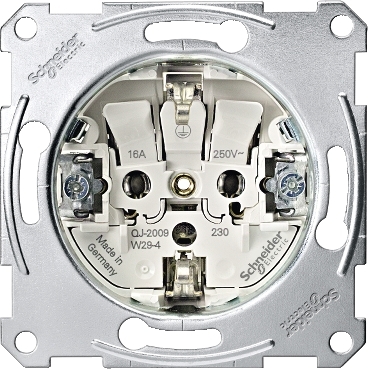 MTN2300-0000 - SCHUKO socket-outlet insert, screwless terminals, Schneider Electric