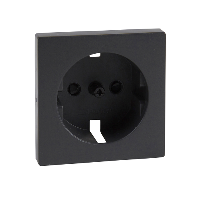 MTN2330-0414 - Central plate for SCHUKO socket-outlet insert, shutter, anthracite, System M, Schneider Electric
