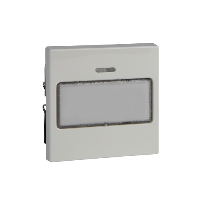 MTN434719 - Rocker with labelling field and indicator window, polar white, glossy, System M, Schneider Electric