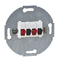 MTN467019 - Loudspeaker connection insert, 2-gang, polar white, Schneider Electric