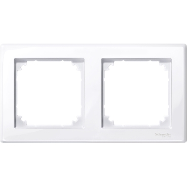 MTN478225 - M-Smart frame, 2-gang, active white, glossy, Schneider Electric